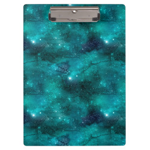 Teal Galaxy Series Design 8 Klemmbrett