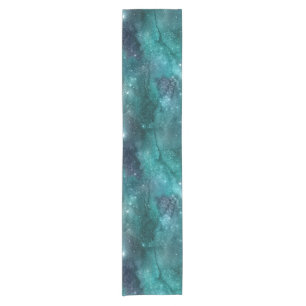 Teal Galaxy Series Design 8 Kurzer Tischläufer