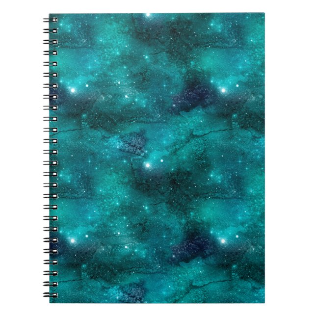 Teal Galaxy Series Design 8 Notizblock (Vorderseite)
