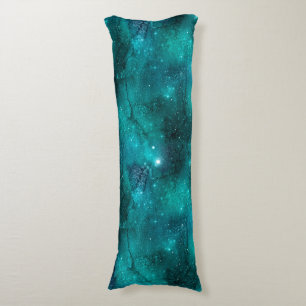Teal Galaxy Series Design 8 Seitenschläferkissen