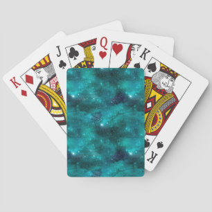 Teal Galaxy Series Design 8 Spielkarten