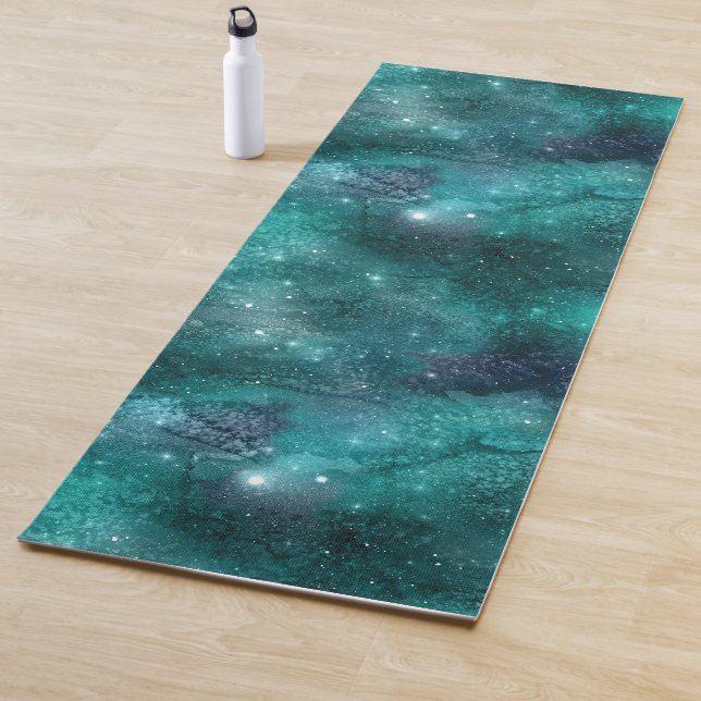 Teal Galaxy Series Design 8 Yogamatte (Beispiel)