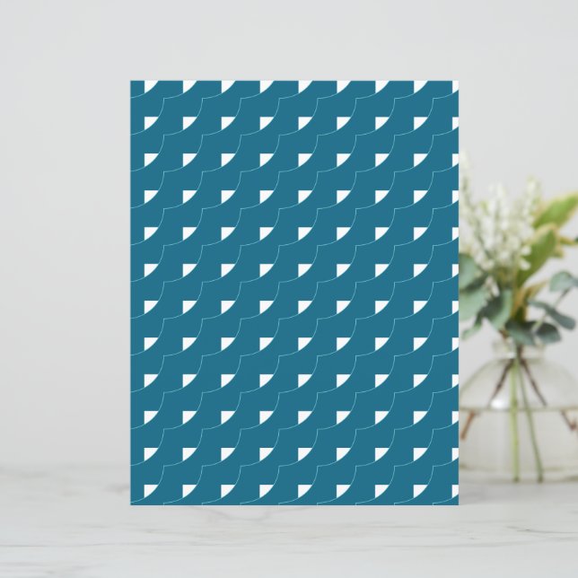 Teal Geometric Scrapbook Paper (Stehend Vorderseite)