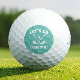 Teal Golfer Funny Whimsical Tournament Favor Golfball