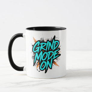 Teal Graffiti Style "Hartmodus aktiviert" Tasse