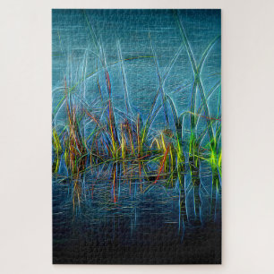 Teal-Gräser-Puzzle Puzzle