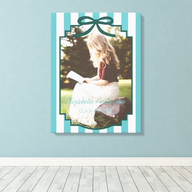 Teal Green Graduation Leinwanddruck (Insitu (Holzboden))