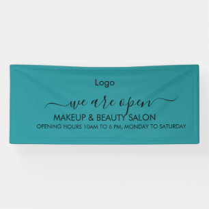 Teal Green Lips Schönheitssalon Banner