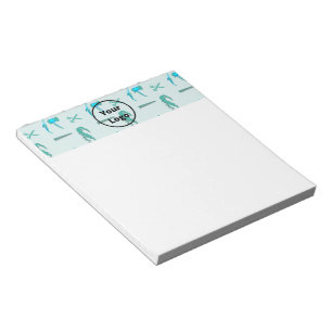 Teal hairdresser business pattern notizblock