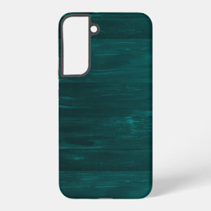 Teal Holzstruktur Streifen Samsung Galaxy Case Hülle