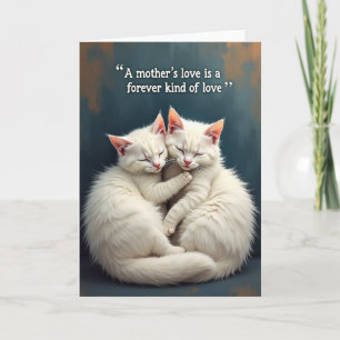 Teal-Katzen-Mutterliebe-Karte Karte