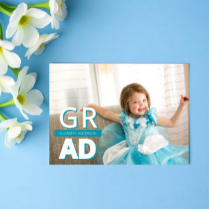 Teal Kids Foto Abschlussfeier Ankündigung