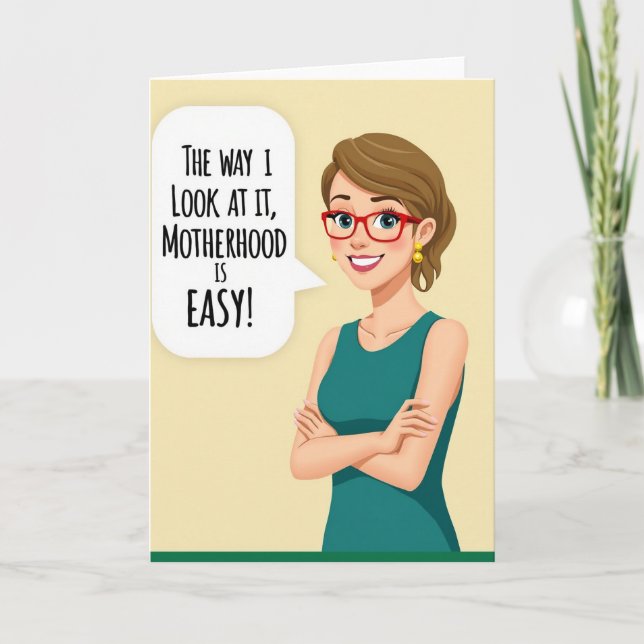 Teal Kleid Muttertagskarte Karte (Vorderseite)