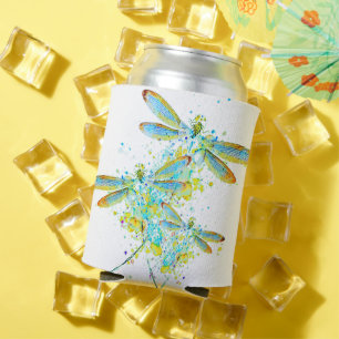 Teal Libellen-Spritzer  Dosenkühler