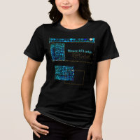 Teal Luxe Mosaik Damen T-Shirt - Schwarz
