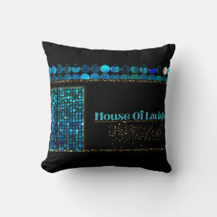 Teal Luxe Mosaik-Wurfkissen Moderne Luxuskissen Kissen