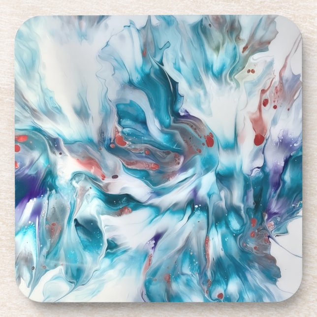 Teal Magic Getränkeuntersetzer (Vorderseite)