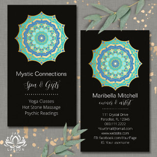 Teal Mandala Energie Heiler Yoga Reiki Spa Visitenkarte