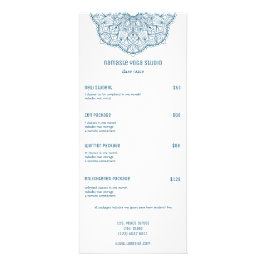 Teal Mandala Yoga Reiki Massage Handrawn Mandala Werbekarte