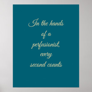 Teal moderne serifenlose Trust Perfusionist-Grafik Poster