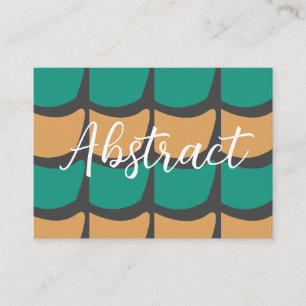 Teal Orange Abstrakt Visitenkarte