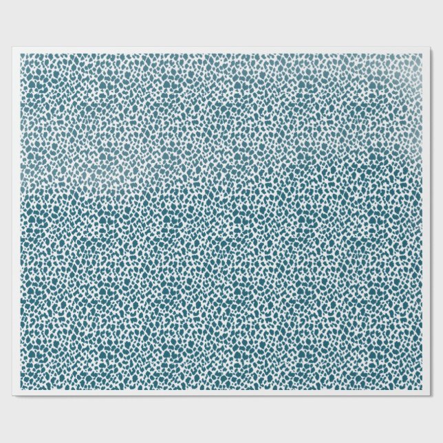 Teal Organic Spotted Pattern Wrapping Paper – Mini Geschenkpapier (Flach)