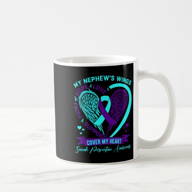 Teal Purple Suicide Prevention Awareness Nephew He Kaffeetasse (Rechts)