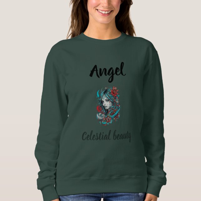 Teal Reverie Crimson in Bloom Ethereal Chromatics  Sweatshirt (Vorderseite)