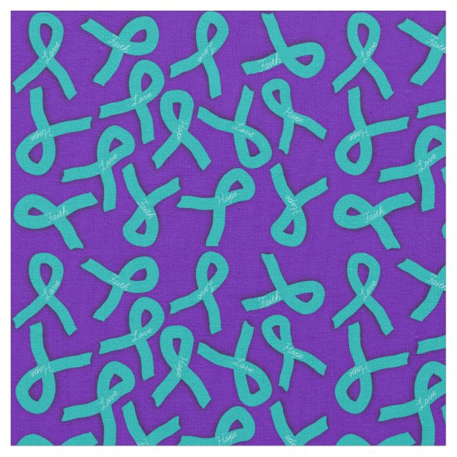 Teal Ribbons Stoff (Nahaufnahme)
