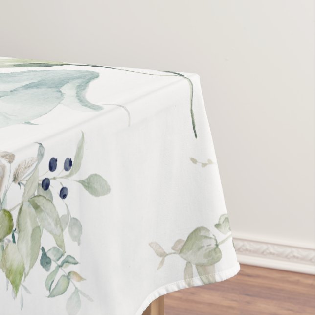 Teal & Sage Foliage Tischdecke (Beispiel)