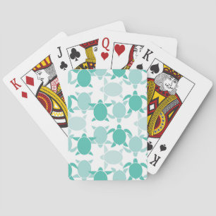 Teal-Schildkrötenmuster Spielkarten