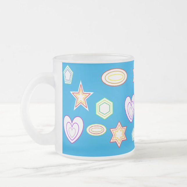 Teal Shapes mug Mattglastasse (Links)