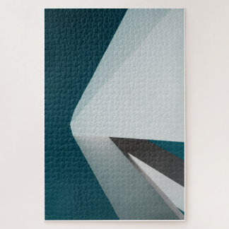 Teal sky and White roof Puzzle