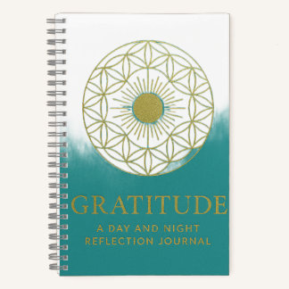 Teal Spiritual Gratitude Spiral Journal Notizbuch