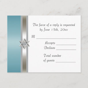 Teal Stern von David RSVP Karte