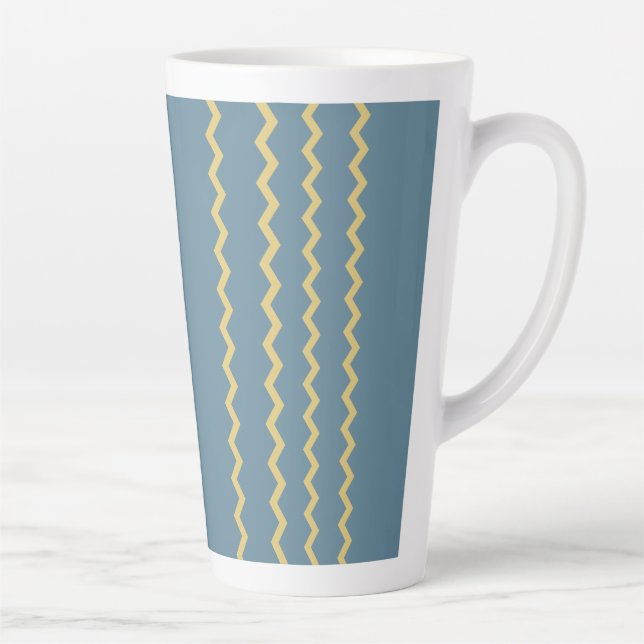 Teal Tide Gold Wellen  Milchtasse (Rechts)