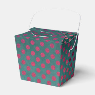 Teal- und Burgunder-Retro-Look mit falschen Folien Geschenkschachtel