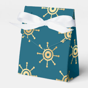 Teal und Gold Vintage Nautical Geschenkschachtel