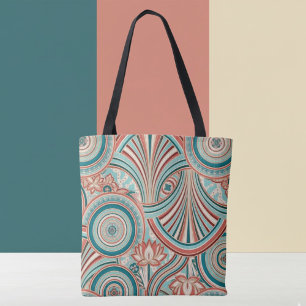 Teal und Korallen Nouveau-Fluss