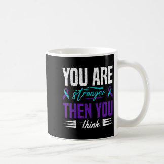 Teal und Lila Band für Suizidpräventionsbewusstsei Kaffeetasse