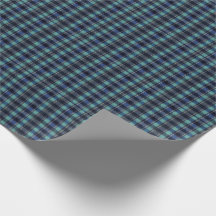 Teal- und Marineblaue Tartan-Karo-Geschenkverpacku
