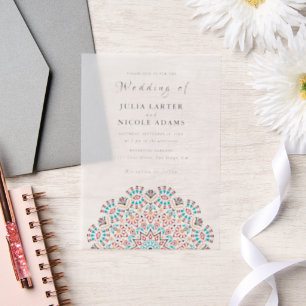Teal- und Weinaroma-Küche-Mandala-Hochzeit