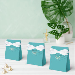 Teal Whisper Blooms Wedding Geschenkschachtel