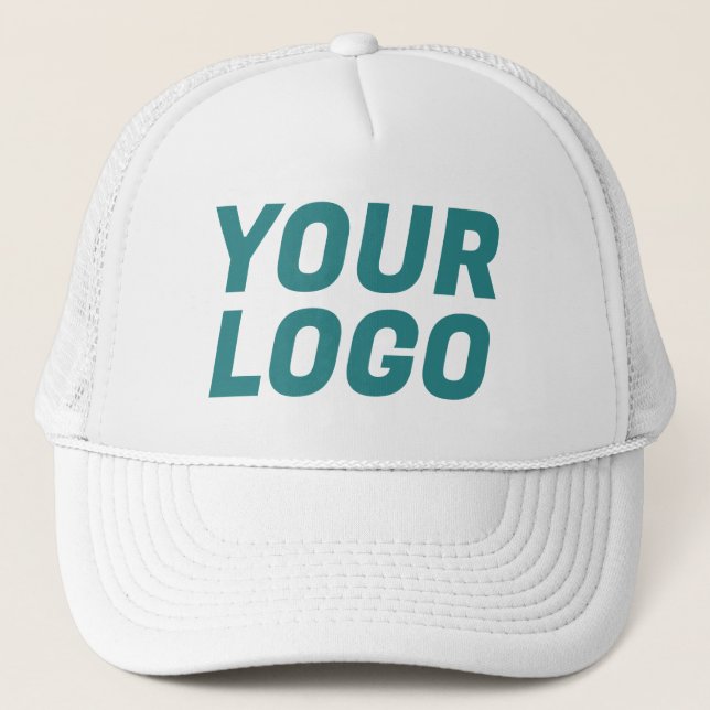 Teal & White CUSTOM Truckerkappe (Vorderseite)