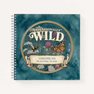 Teal Wild Pollinator Garten Notizbuch