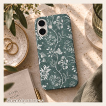 Tealgrüner Chintz Reverie Refined Botanical