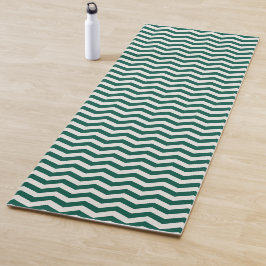 Tealgrünes Chevron-Zickzack-Streifenmuster Yogamatte