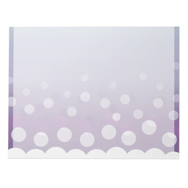 Tealy-Lila Blasen Notizblock (Vorderseite)