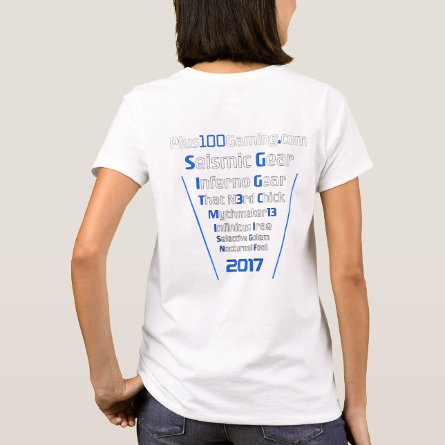 Team +100 Frauen des Spiel-T - Shirt-2017 T-Shirt (Rückseite)