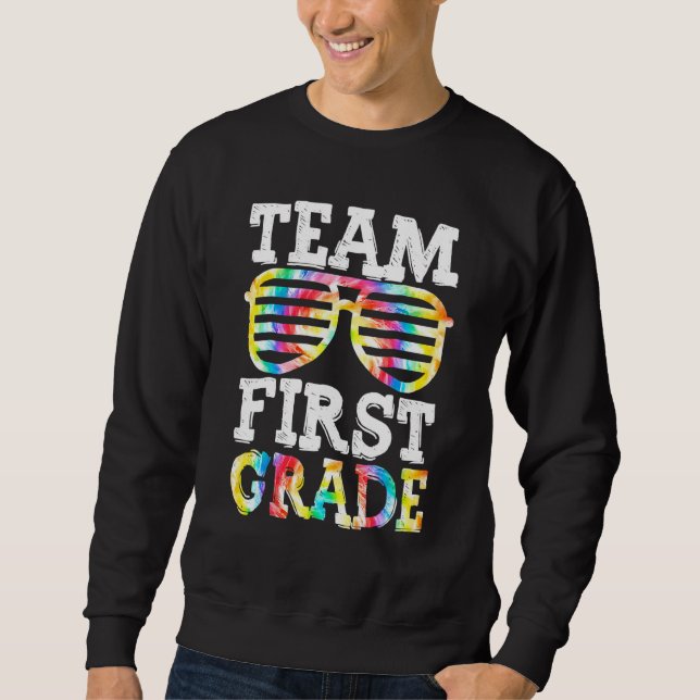 Team 1. Klasse Kader Erster Lehrer Schüler Zurück  Sweatshirt (Vorderseite)